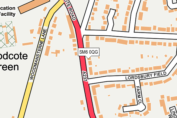 SM6 0QG map - OS OpenMap – Local (Ordnance Survey)