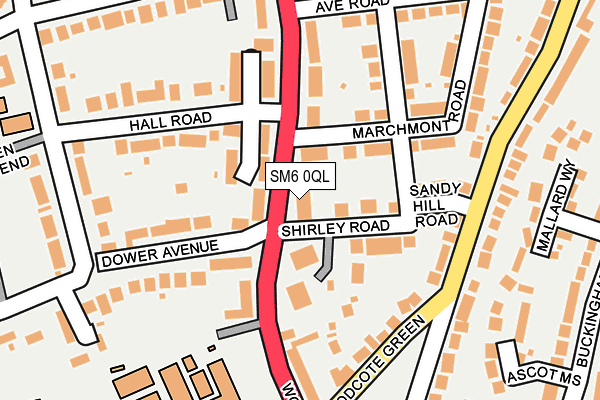 SM6 0QL map - OS OpenMap – Local (Ordnance Survey)