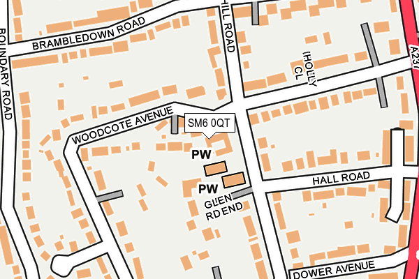 SM6 0QT map - OS OpenMap – Local (Ordnance Survey)