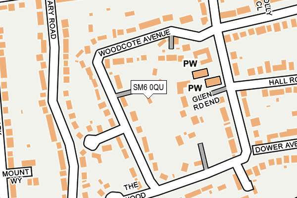 SM6 0QU map - OS OpenMap – Local (Ordnance Survey)