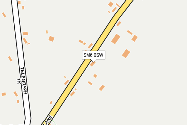 SM6 0SW map - OS OpenMap – Local (Ordnance Survey)