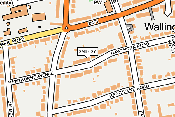 SM6 0SY map - OS OpenMap – Local (Ordnance Survey)