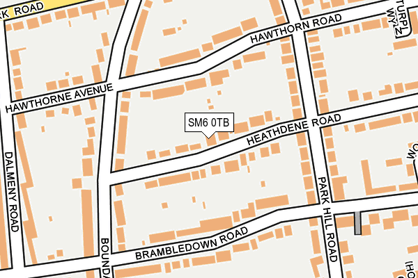 SM6 0TB map - OS OpenMap – Local (Ordnance Survey)