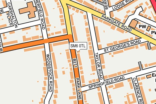 SM6 0TL map - OS OpenMap – Local (Ordnance Survey)