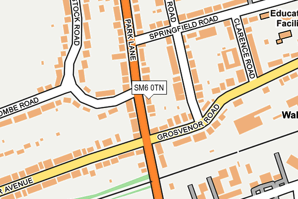 SM6 0TN map - OS OpenMap – Local (Ordnance Survey)