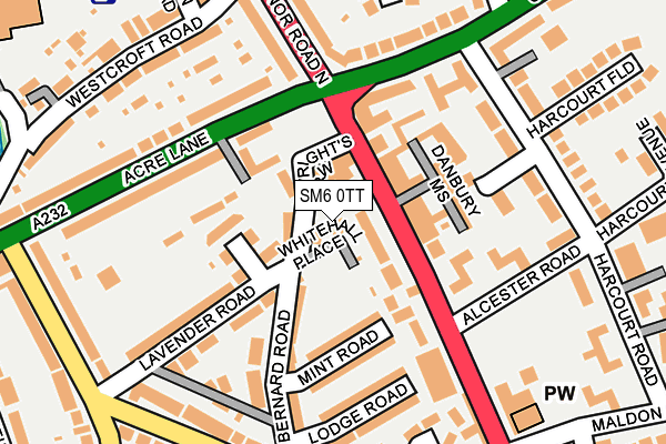 SM6 0TT map - OS OpenMap – Local (Ordnance Survey)