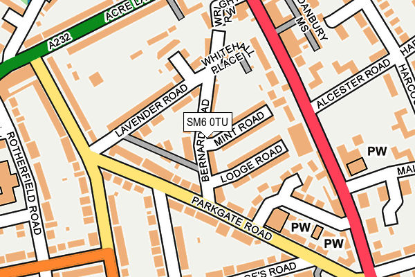 SM6 0TU map - OS OpenMap – Local (Ordnance Survey)