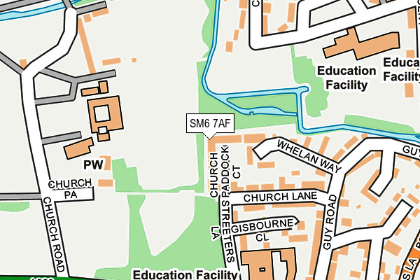 SM6 7AF map - OS OpenMap – Local (Ordnance Survey)