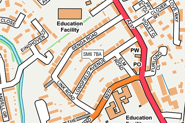 SM6 7BA map - OS OpenMap – Local (Ordnance Survey)