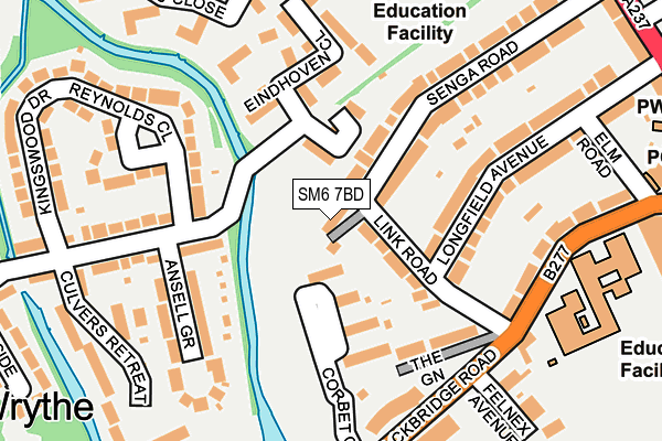 SM6 7BD map - OS OpenMap – Local (Ordnance Survey)