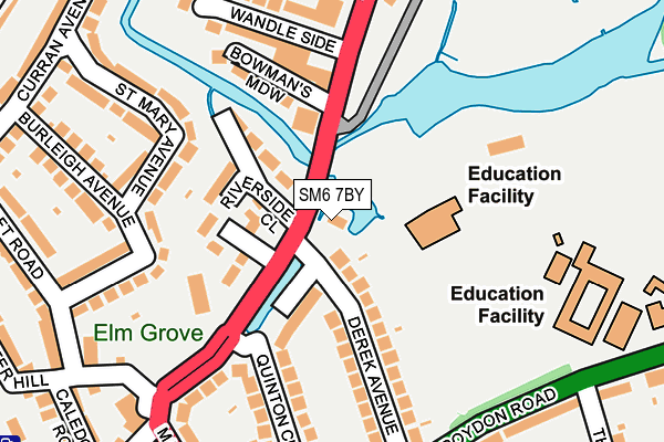 SM6 7BY map - OS OpenMap – Local (Ordnance Survey)