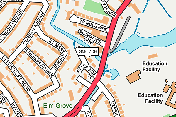 SM6 7DH map - OS OpenMap – Local (Ordnance Survey)