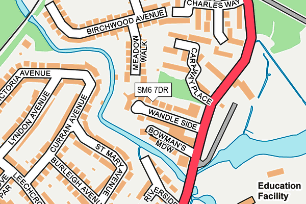 SM6 7DR map - OS OpenMap – Local (Ordnance Survey)