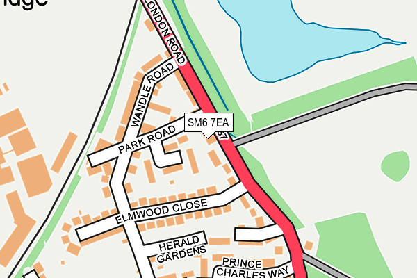 SM6 7EA map - OS OpenMap – Local (Ordnance Survey)