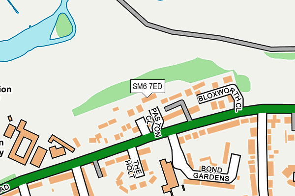SM6 7ED map - OS OpenMap – Local (Ordnance Survey)