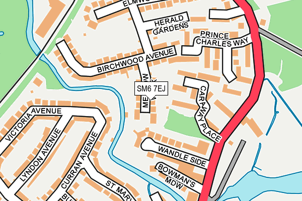 SM6 7EJ map - OS OpenMap – Local (Ordnance Survey)