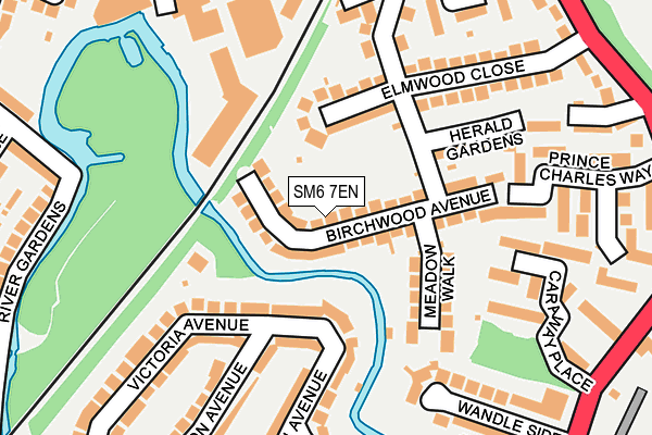 SM6 7EN map - OS OpenMap – Local (Ordnance Survey)