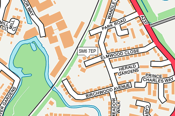 SM6 7EP map - OS OpenMap – Local (Ordnance Survey)