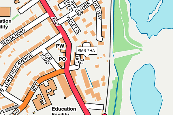 SM6 7HA map - OS OpenMap – Local (Ordnance Survey)