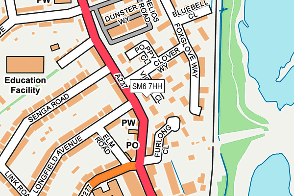 SM6 7HH map - OS OpenMap – Local (Ordnance Survey)