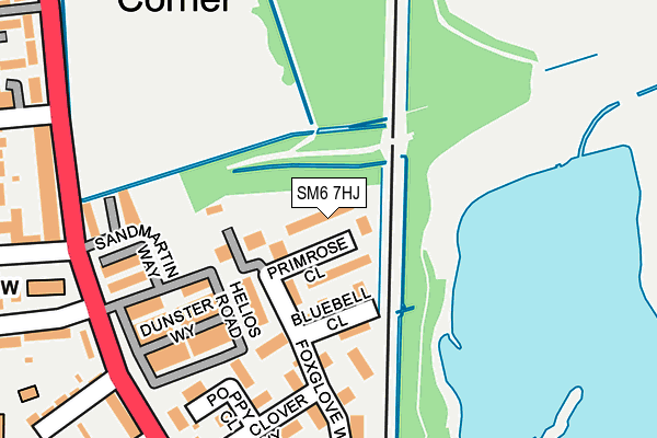 SM6 7HJ map - OS OpenMap – Local (Ordnance Survey)