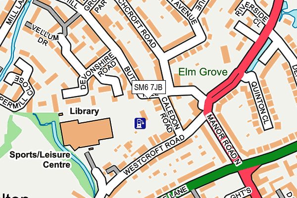 SM6 7JB map - OS OpenMap – Local (Ordnance Survey)