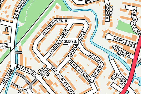 SM6 7JL map - OS OpenMap – Local (Ordnance Survey)