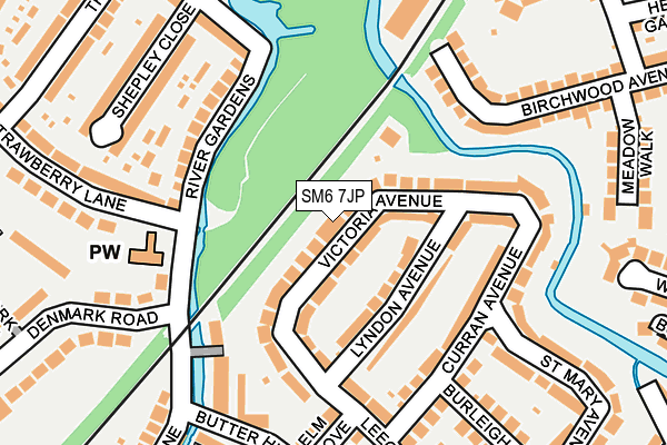 SM6 7JP map - OS OpenMap – Local (Ordnance Survey)