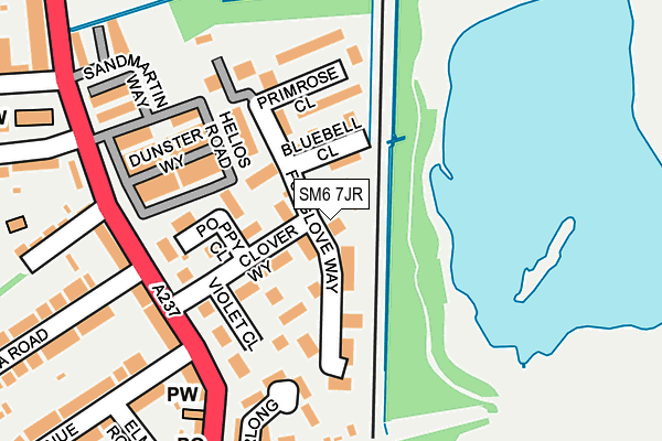 SM6 7JR map - OS OpenMap – Local (Ordnance Survey)