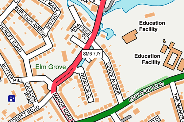 SM6 7JY map - OS OpenMap – Local (Ordnance Survey)