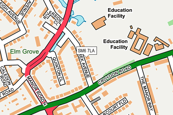 SM6 7LA map - OS OpenMap – Local (Ordnance Survey)