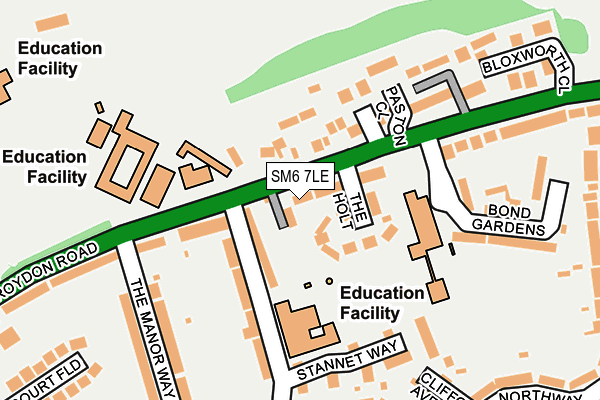 SM6 7LE map - OS OpenMap – Local (Ordnance Survey)