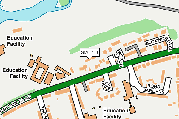 SM6 7LJ map - OS OpenMap – Local (Ordnance Survey)