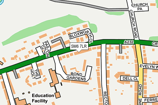 SM6 7LR map - OS OpenMap – Local (Ordnance Survey)