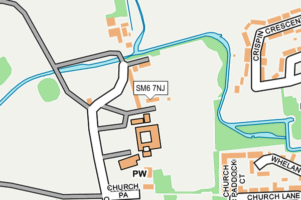 SM6 7NJ map - OS OpenMap – Local (Ordnance Survey)