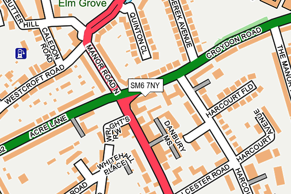 SM6 7NY map - OS OpenMap – Local (Ordnance Survey)