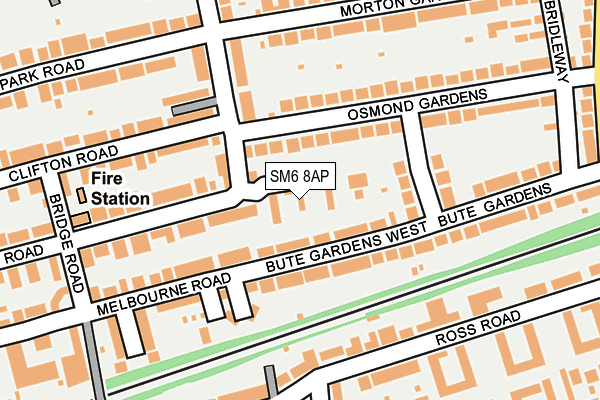 SM6 8AP map - OS OpenMap – Local (Ordnance Survey)