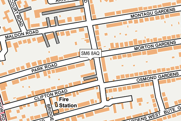 SM6 8AQ map - OS OpenMap – Local (Ordnance Survey)