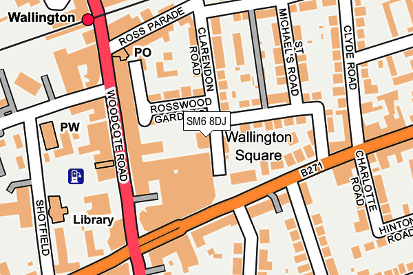 SM6 8DJ map - OS OpenMap – Local (Ordnance Survey)