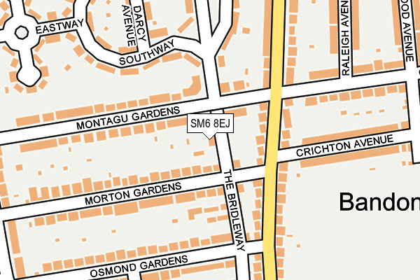SM6 8EJ map - OS OpenMap – Local (Ordnance Survey)