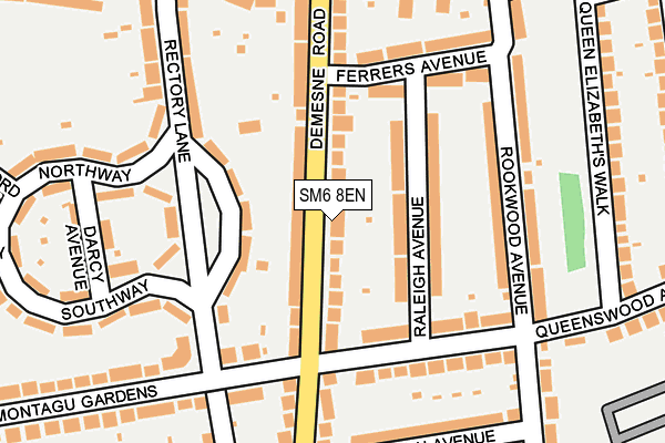 SM6 8EN map - OS OpenMap – Local (Ordnance Survey)