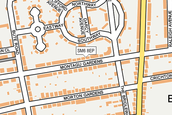 SM6 8EP map - OS OpenMap – Local (Ordnance Survey)