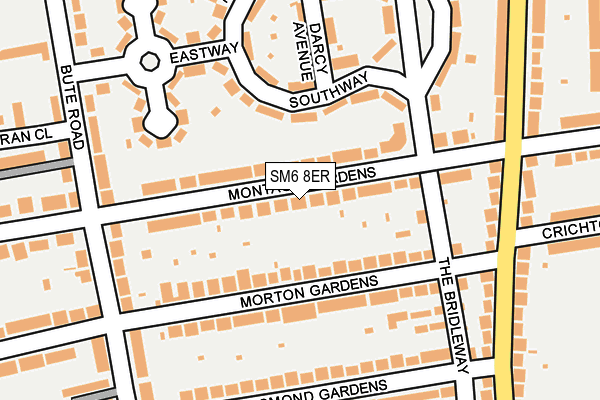 SM6 8ER map - OS OpenMap – Local (Ordnance Survey)