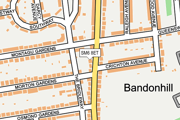 SM6 8ET map - OS OpenMap – Local (Ordnance Survey)