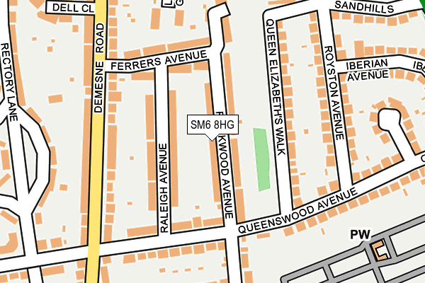 SM6 8HG map - OS OpenMap – Local (Ordnance Survey)