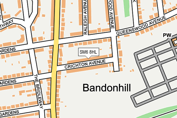 SM6 8HL map - OS OpenMap – Local (Ordnance Survey)