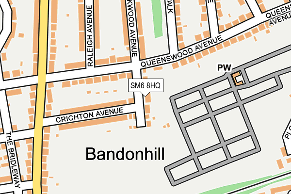 SM6 8HQ map - OS OpenMap – Local (Ordnance Survey)