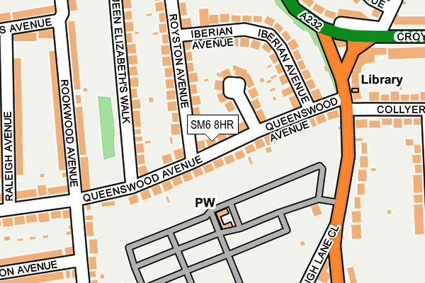 SM6 8HR map - OS OpenMap – Local (Ordnance Survey)