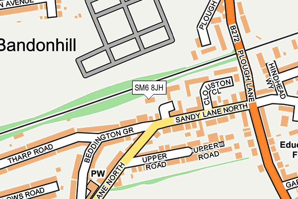 SM6 8JH map - OS OpenMap – Local (Ordnance Survey)