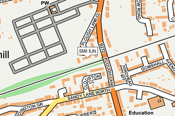 SM6 8JN map - OS OpenMap – Local (Ordnance Survey)